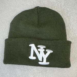 NY Olive Green Beanie Hat bought in NEW YORK CITY!